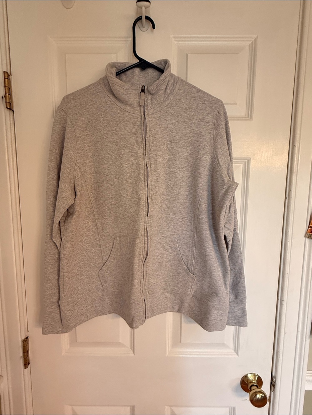 L.L. Bean Heather Gray Full-Zip Sweatshirt Jacket